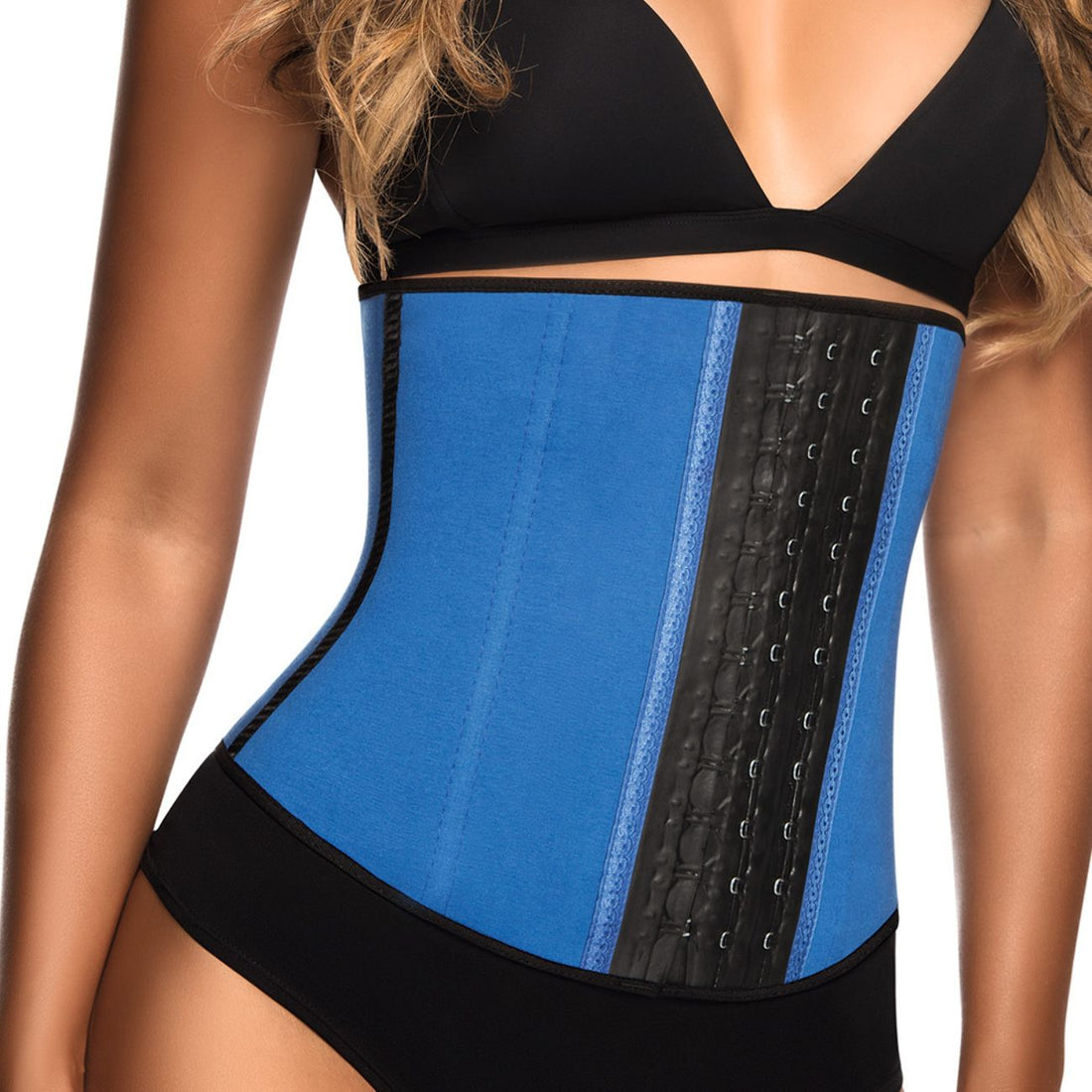 Ann Chery 2023 Latex Sport Workout Waist Cincher Corset Color Blue