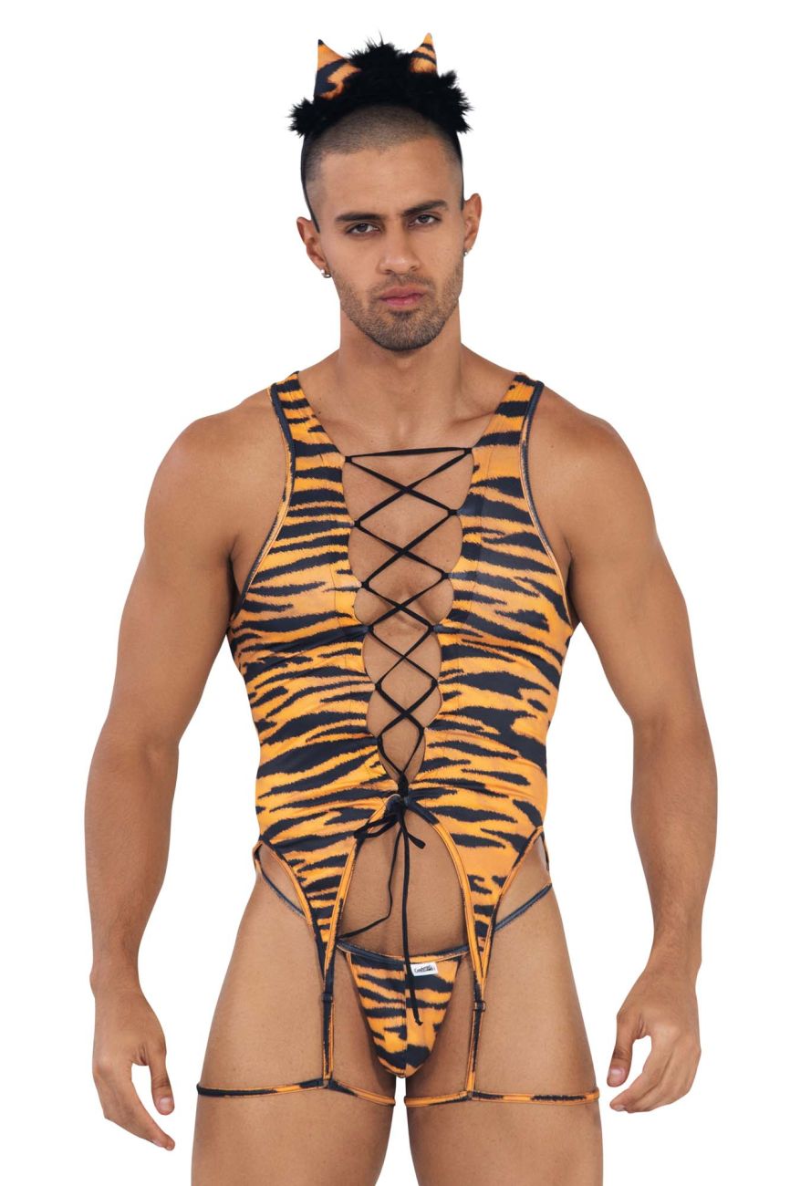 CandyMan 99734 Safari Bodysuit Color Tiger Print: Elevate Your Style