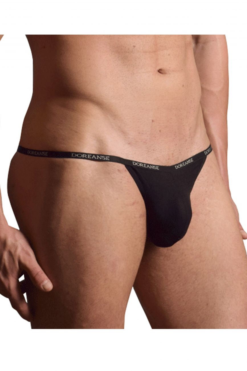 Doreanse 1330-BLK Ribbed Modal T-thong Color Black: The Ultimate Sensual Underwear for Men