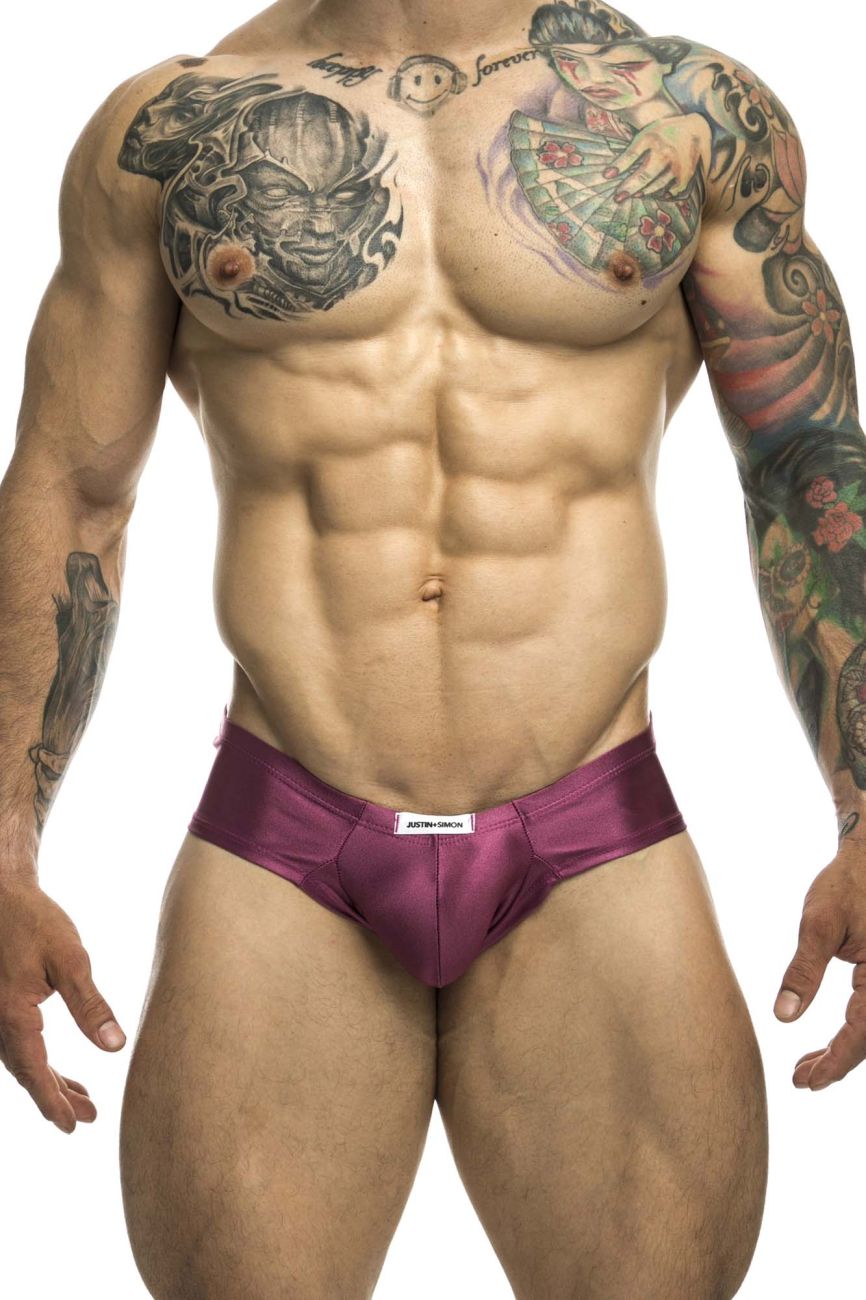 Discover the Allure of JUSTIN+SIMON XSJ22 Cheek Briefs Color Wine