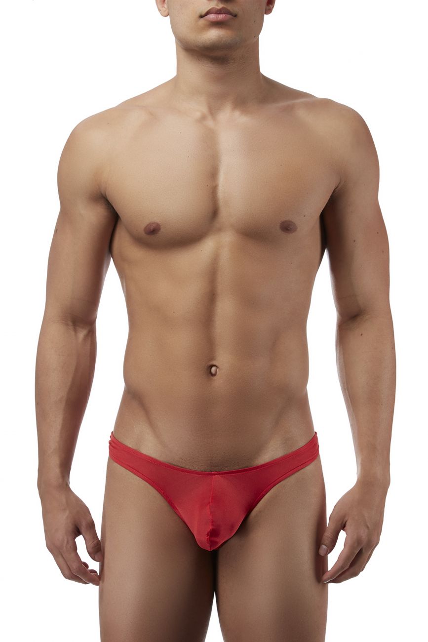 Magic Silk 4306 Silk Knit Mini Pouch Thong Color Red