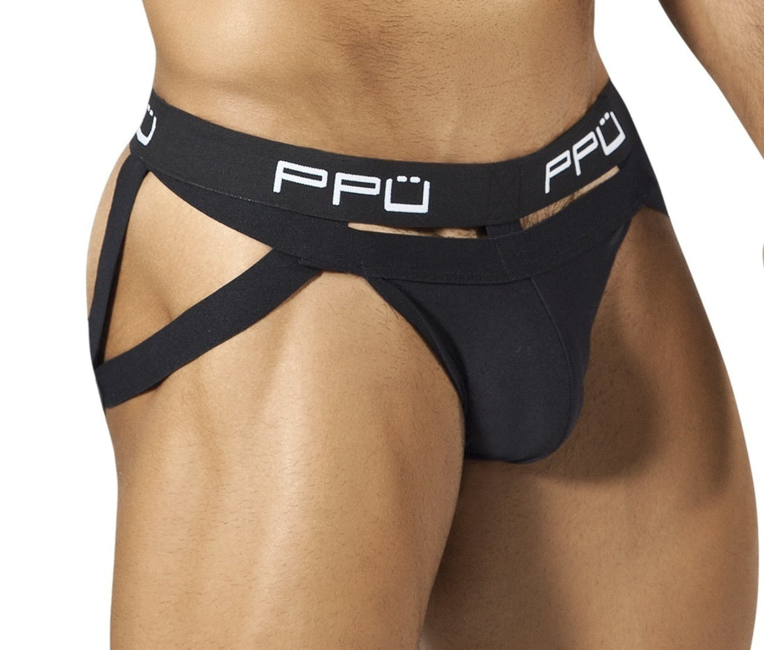 PPU 1305 Jockstrap Color Black: A Sporty and Sexy Addition to Your Underwear Collection