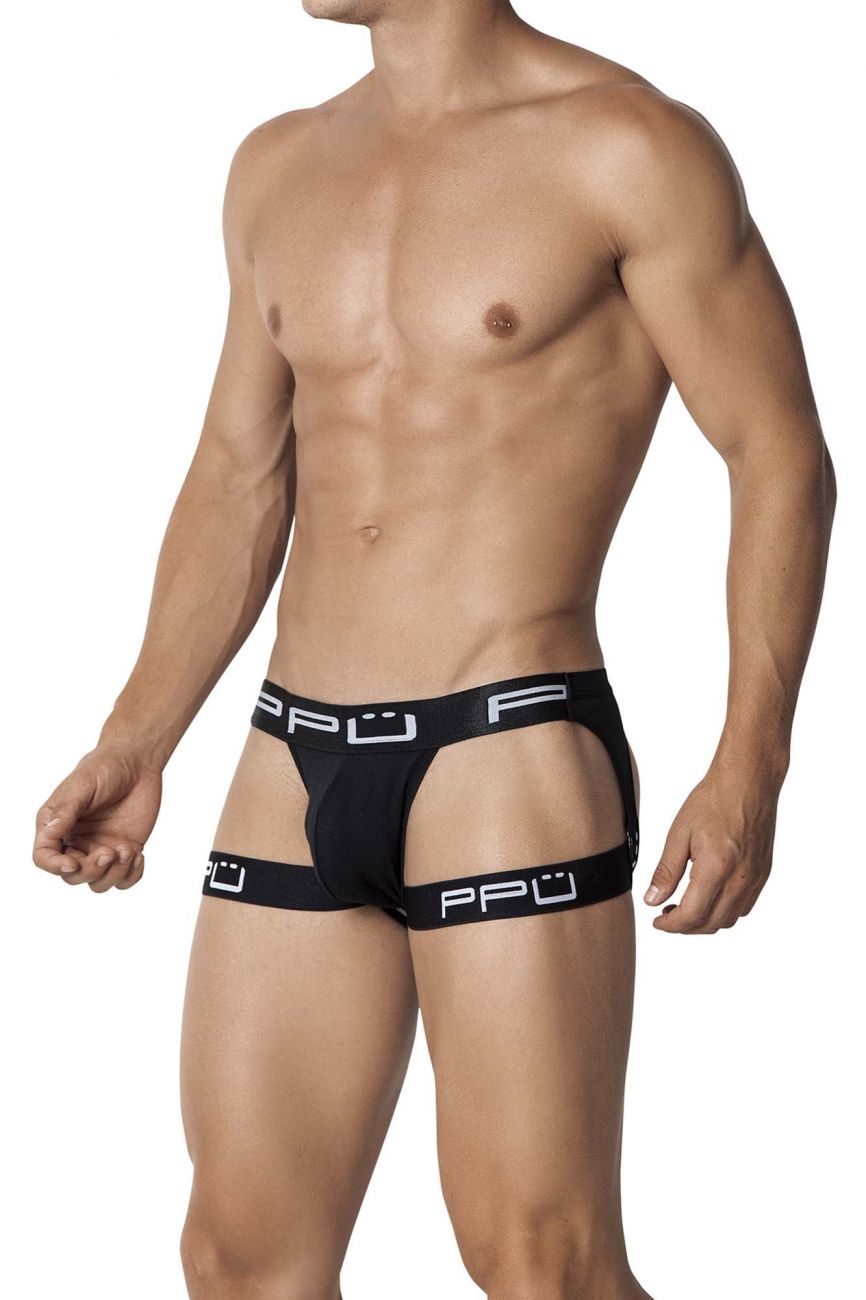 PPU 2109 Garter Jockstrap Color Black