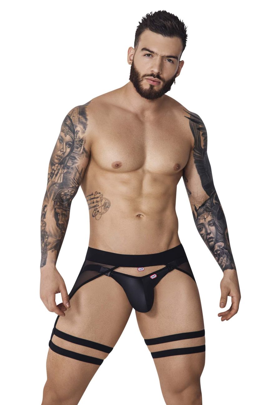 Pikante PIK 1085 Hard Garter Jockstrap Color Black: The Perfect Blend of Sporty and Sexy