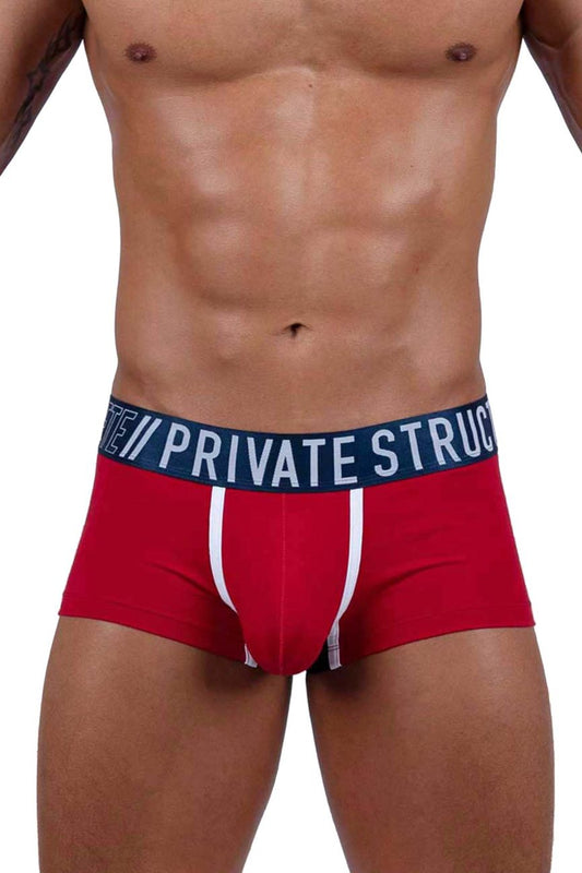 Private Structure BAUT4389 Athlete Trunks Color Red Falcon