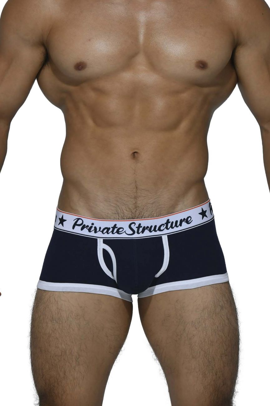 Private Structure SCUX4070 Classic Trunks Color Navy: Sleek and Stylish Underwear