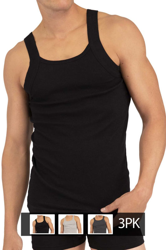 Rico 250503 3PK Modern Tank Top Color Black-Gray