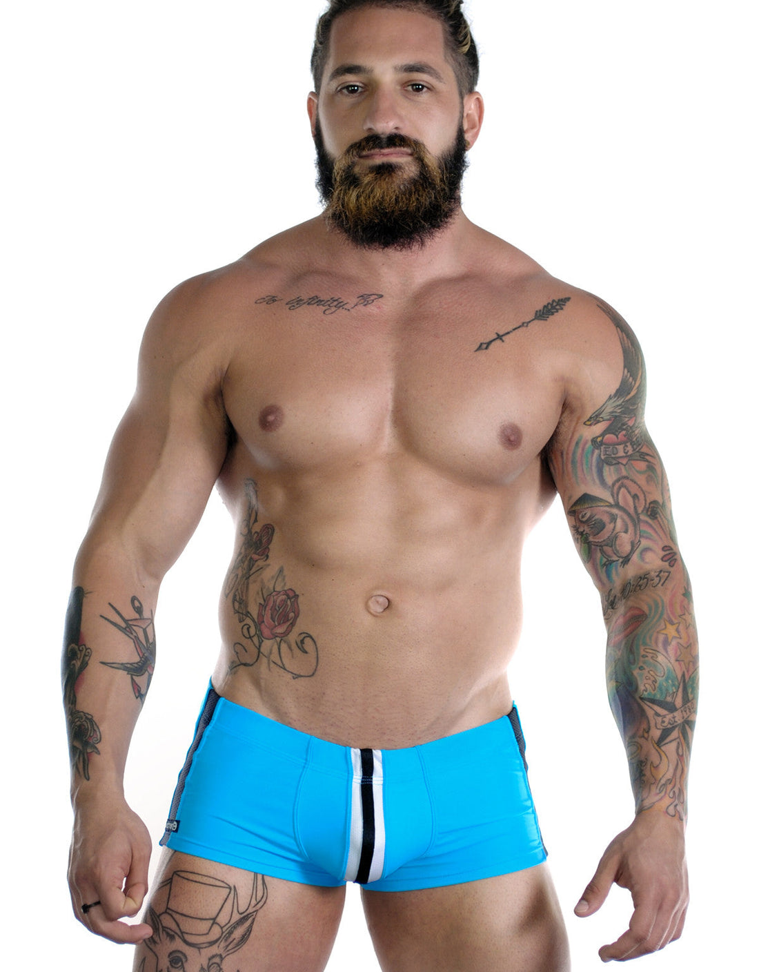 Sportivo Square Cut Teal: The Perfect Swimsuit for the Active Man