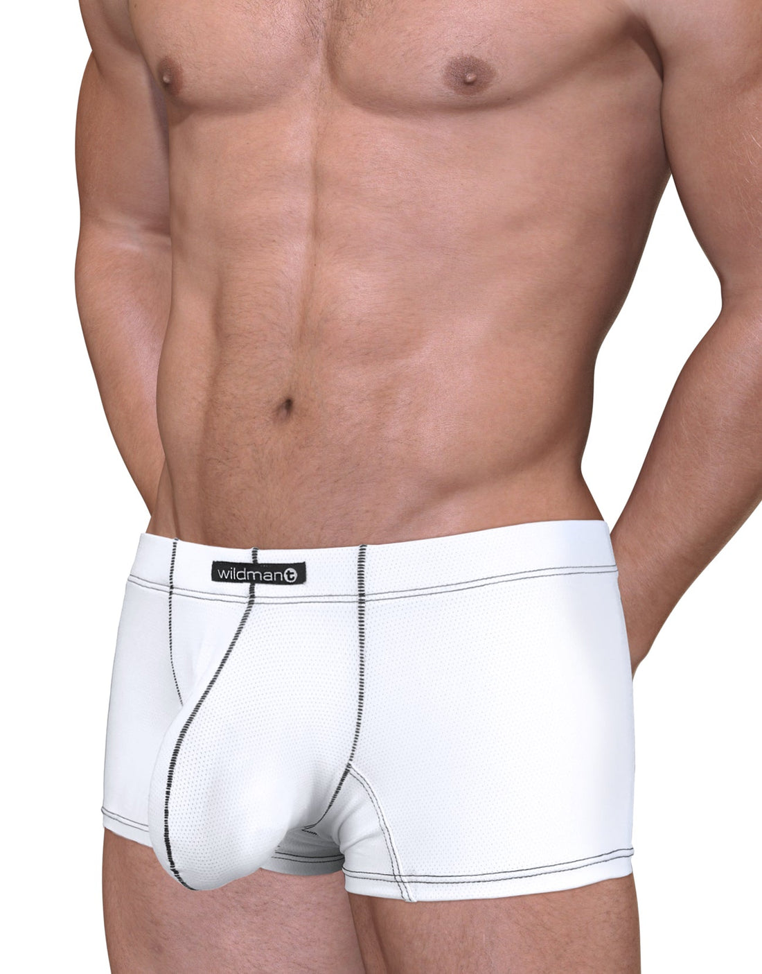 Stitch Big Boy Pouch Boxer Brief - White: The Ultimate Comfort for Well-Endowed Men