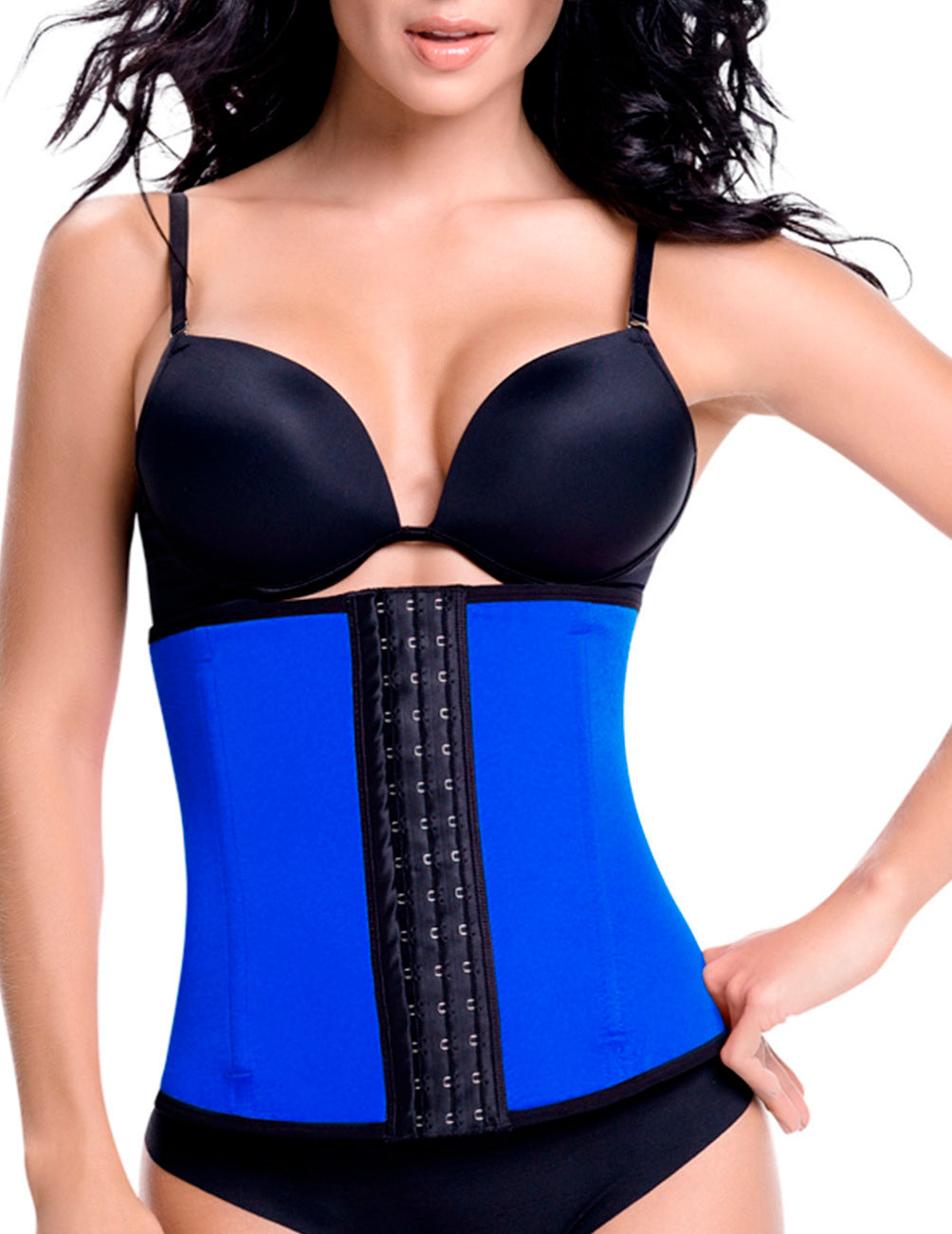 Achieve Your Dream Figure with TrueShapers 1061 Latex-Free Workout Waist Training Cincher in Blue