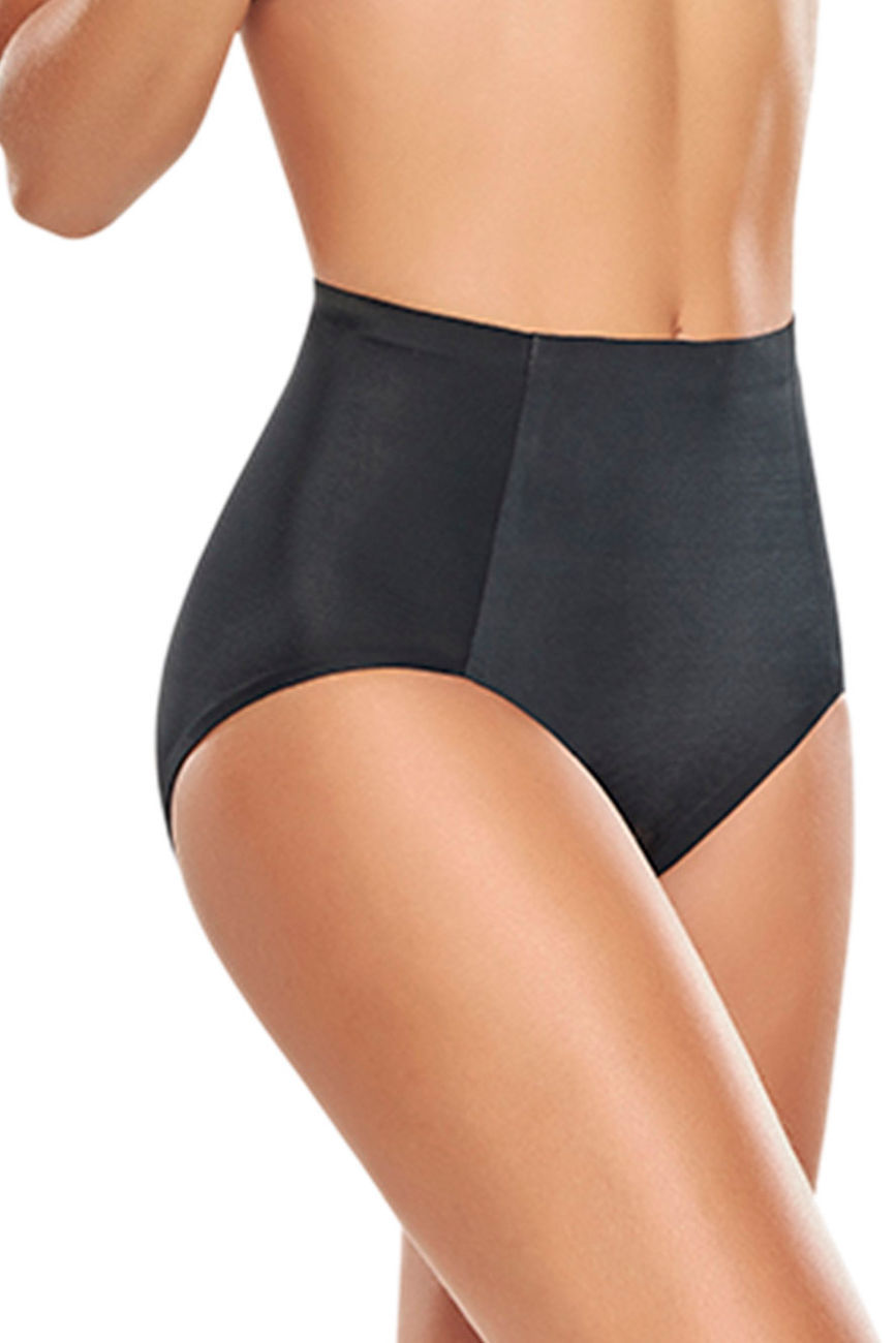 Discover the Benefits of TrueShapers 1275 Mid-Waist Control Panty with Butt Lifter in Black