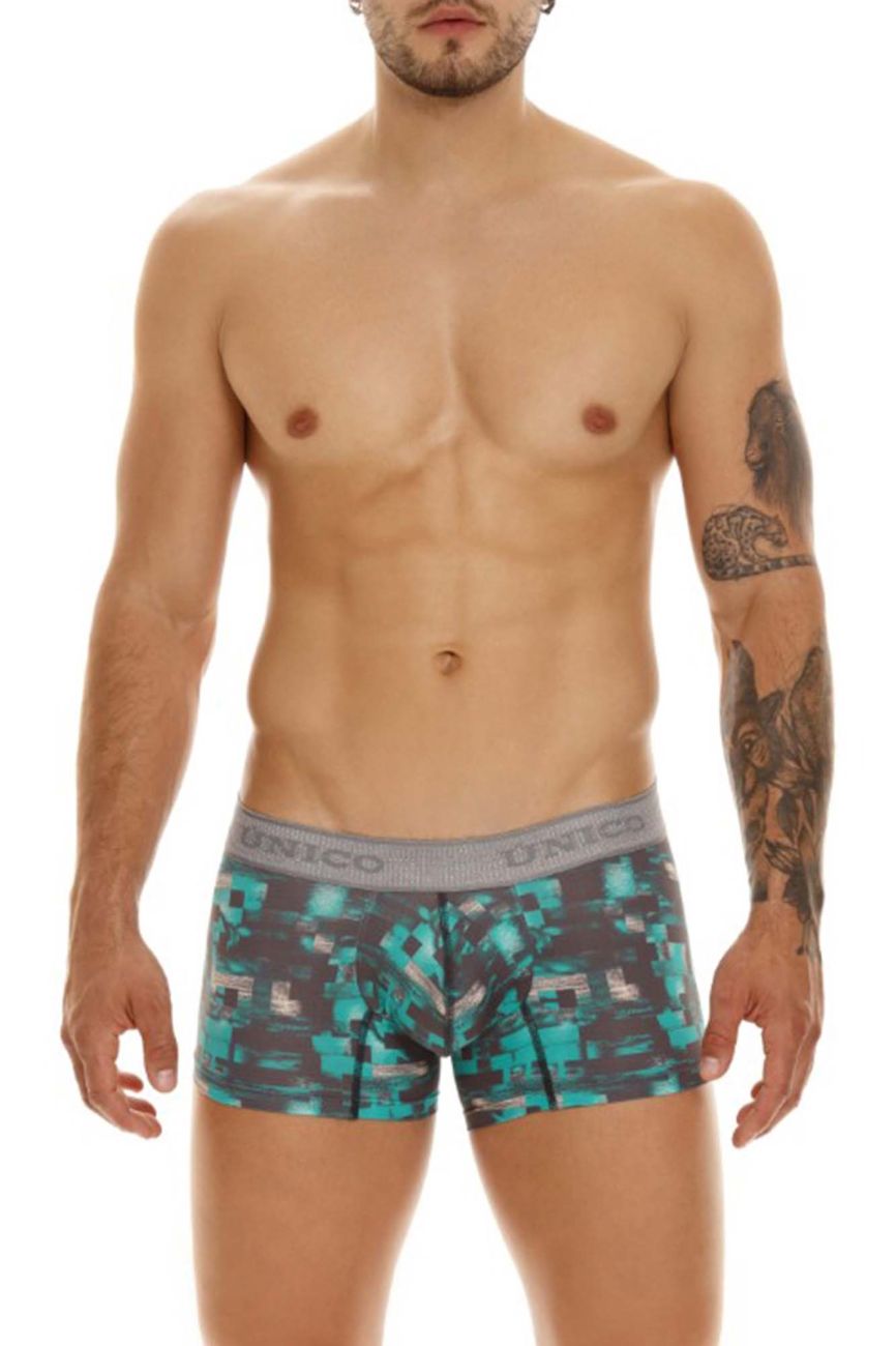 Unico 23050100104 Escaque Trunks Color 63-Green: Sleek and Stylish Underwear