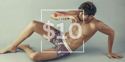Men’s patterned red black and white boxer briefs with branded waistband in steal these deals under 10 clearance collection