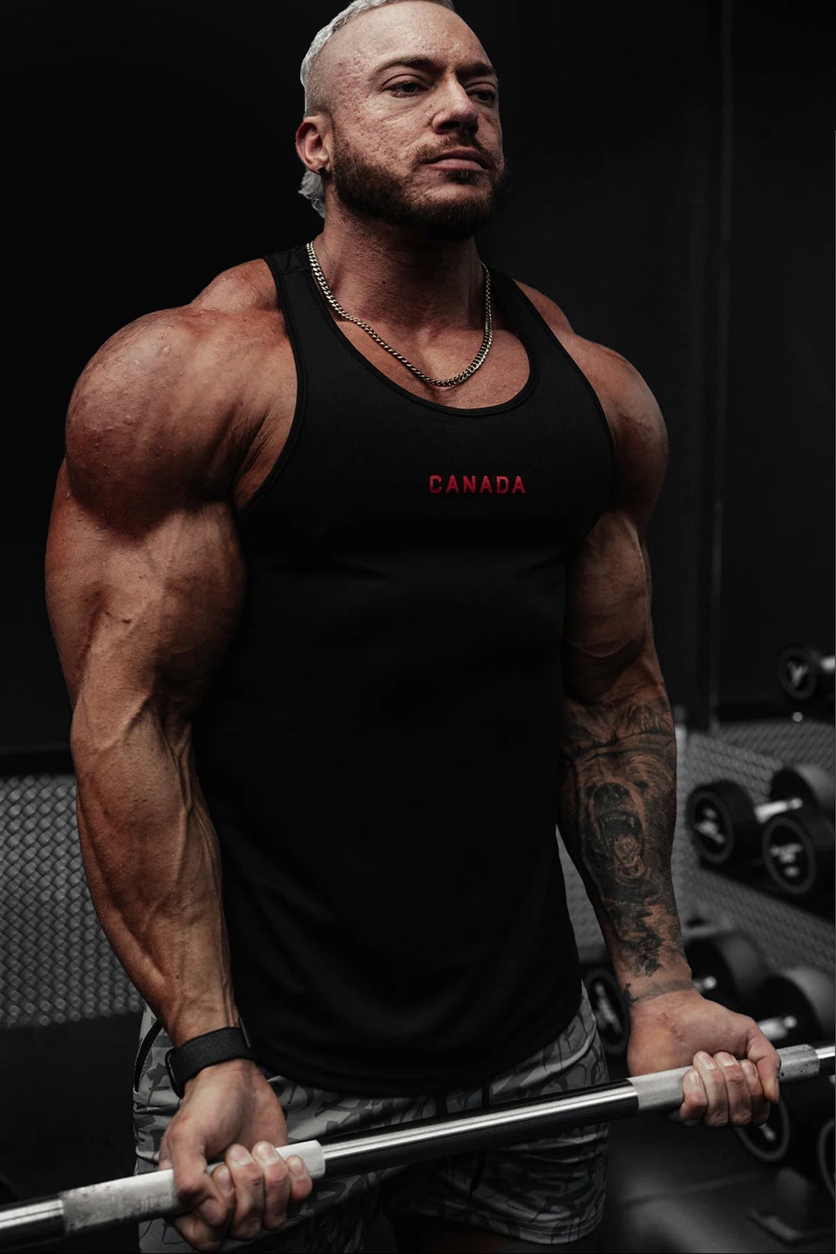 Jed North schnelltrocknendes Bodybuilding-Workout-Stringer-Shirt für Herren - OH CANADA