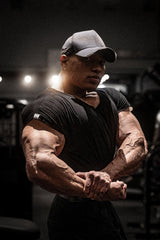Jed North Herren Evolve Cap Sleeve Muscle T-Shirt 2.0 – Schwarz