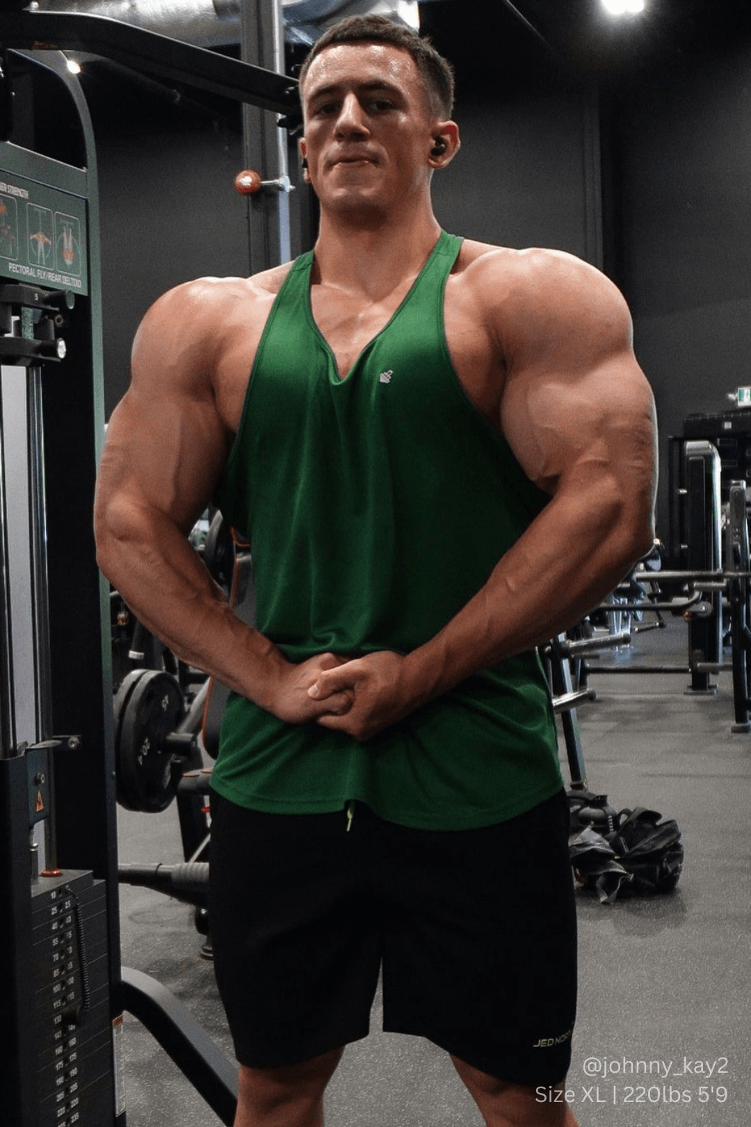 Jed North Herren Fast-Dry Bodybuilding Workout Stringer - Smaragdgrün