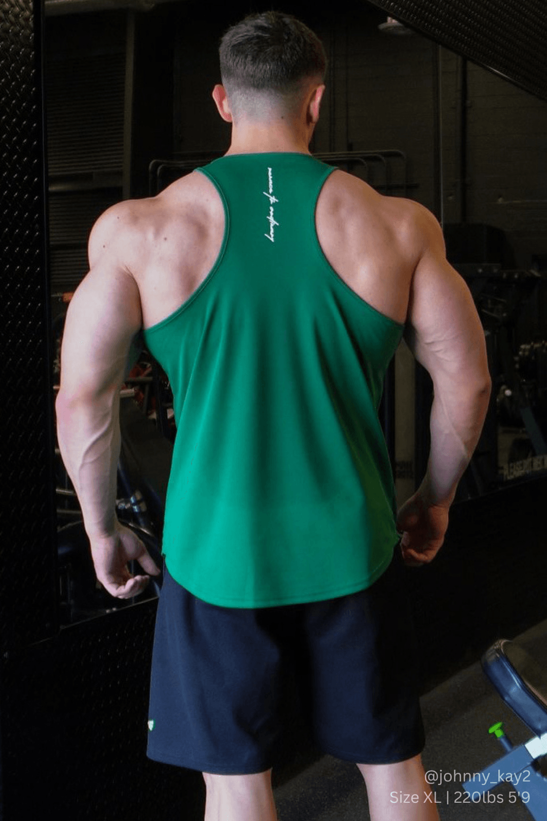 Jed North Herren Fast-Dry Bodybuilding Workout Stringer - Smaragdgrün