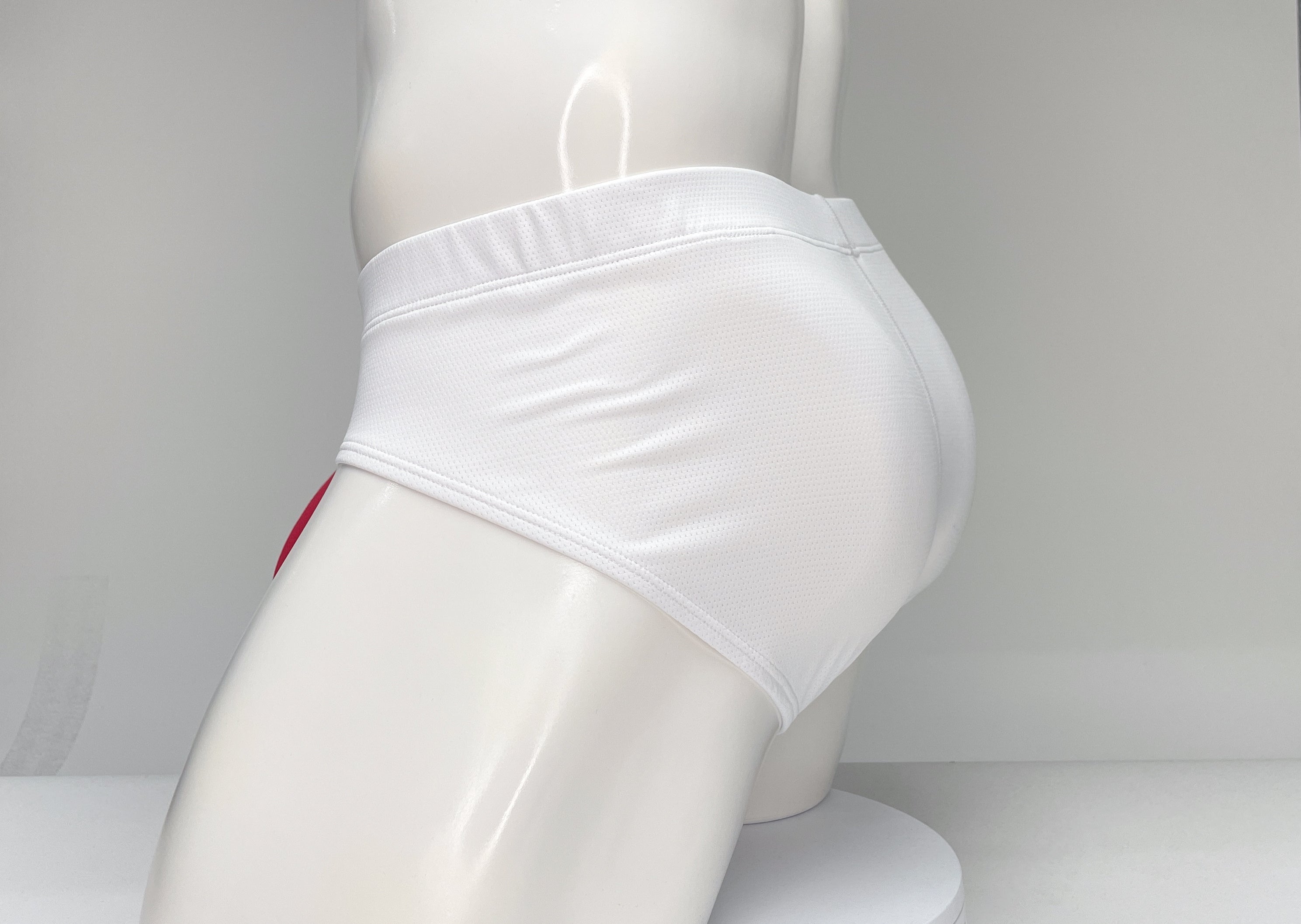 WildmanT Mesh Brief White and Red