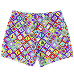 Maris Equi Retro Mod Geometrische Rauten-Badeshorts für Herren