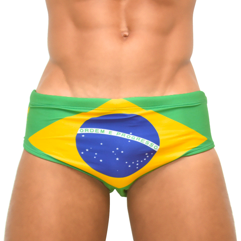 CA-RIO-CA TEAM BRASIL FLAG SUNGA - Men's Designer Swimwear