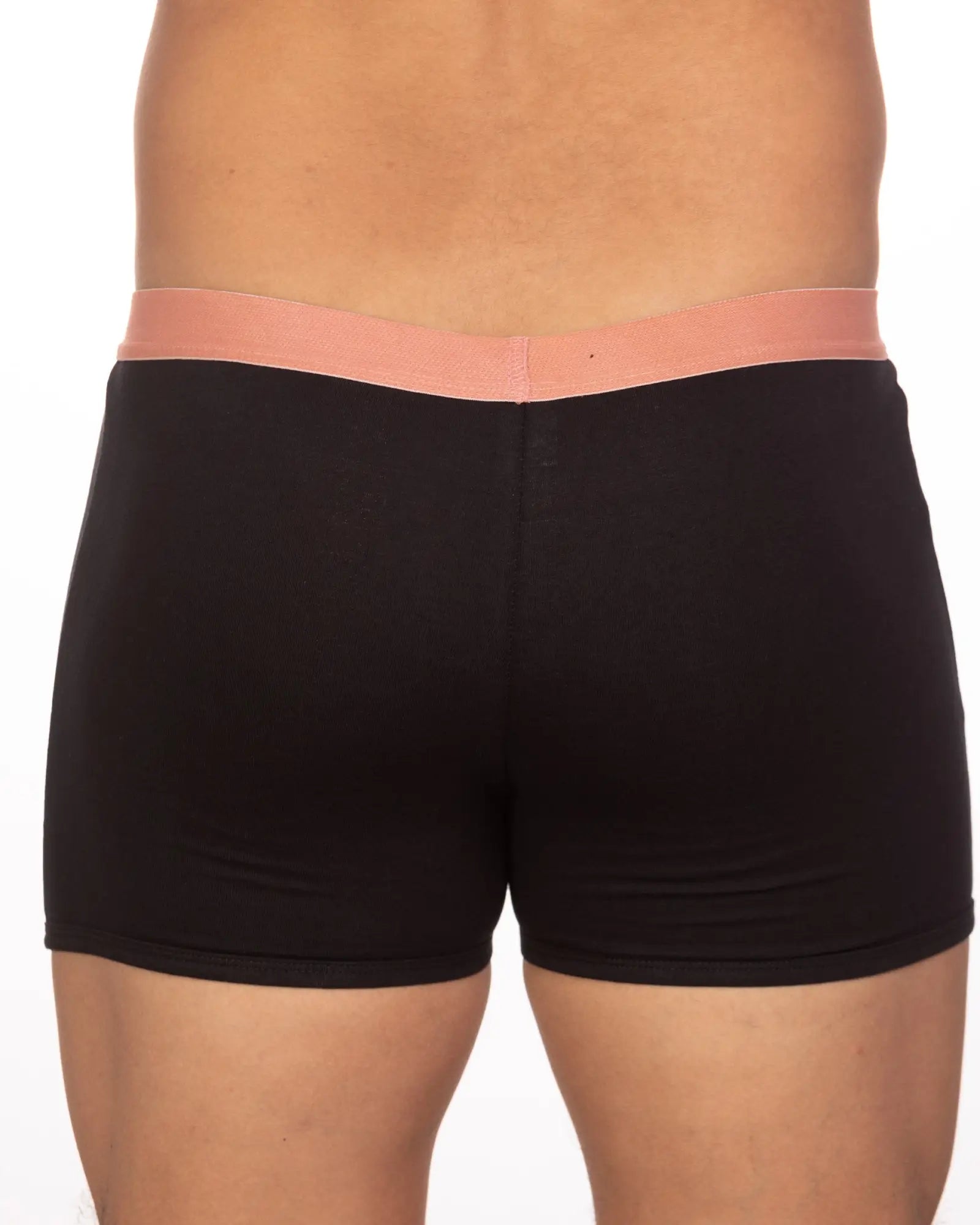 Black briefs with soft peach elastic waistband from 10 pack undergear basix alex two tone trunk for everyday comfort