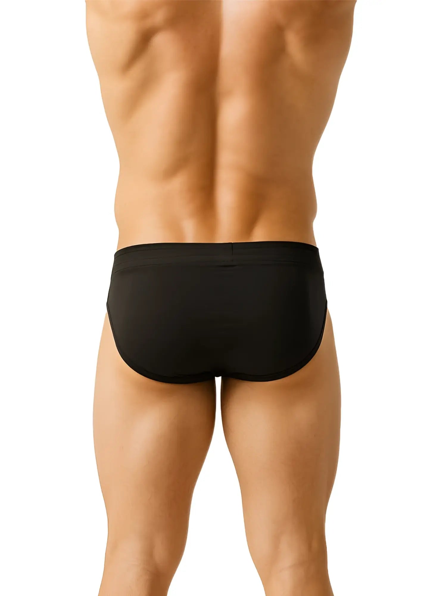 Black 100% cotton briefs with a smooth form-fitting design for comfortable everyday wear