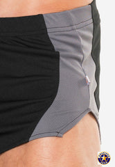 AMERICAN JOCK 8202 Men's Physique Cross Country Short - Black