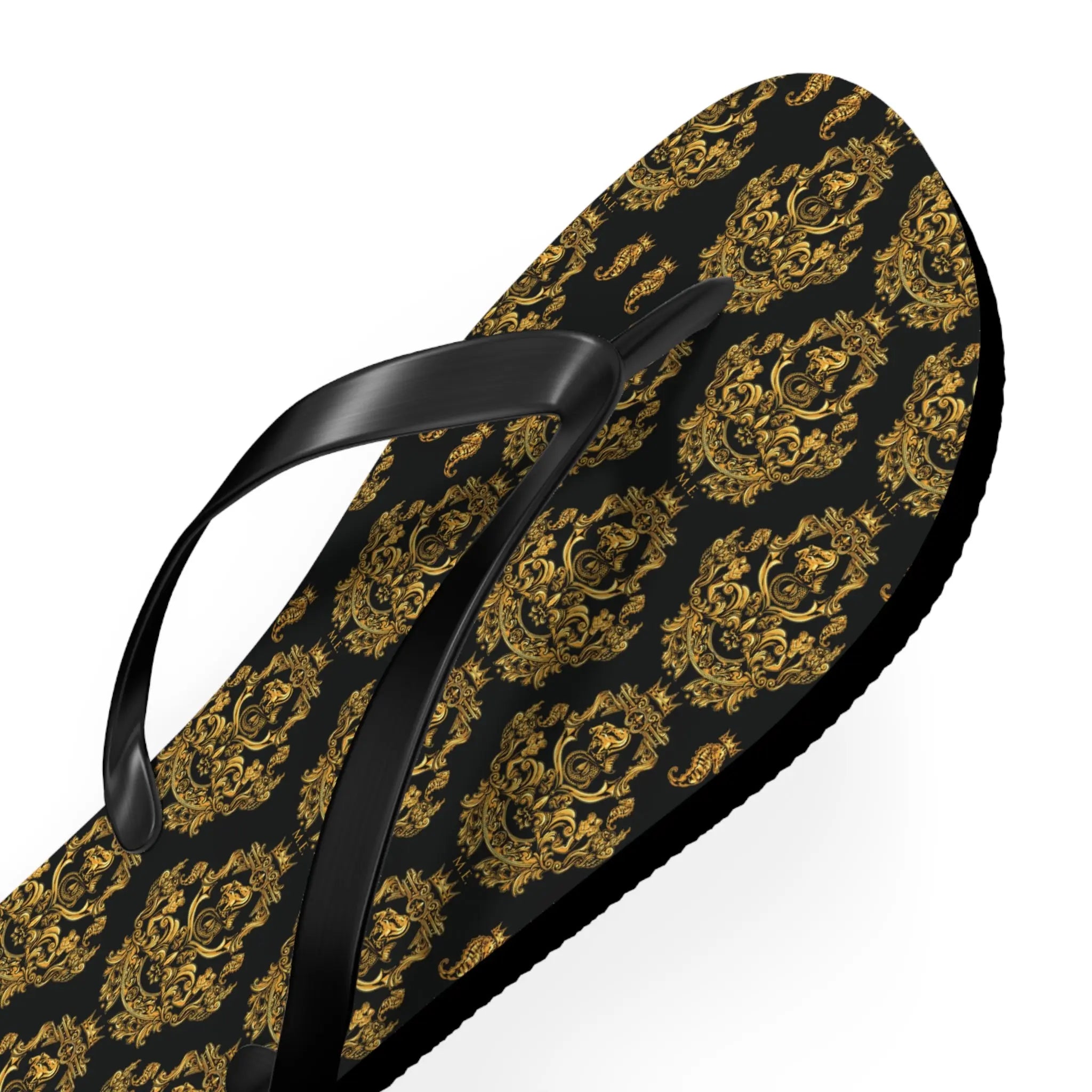Maris Equi Goldene Barock-Flip-Flops für Herren