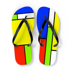 Maris Equi Men's ModRian Mondrian Inspired Flip-Flops