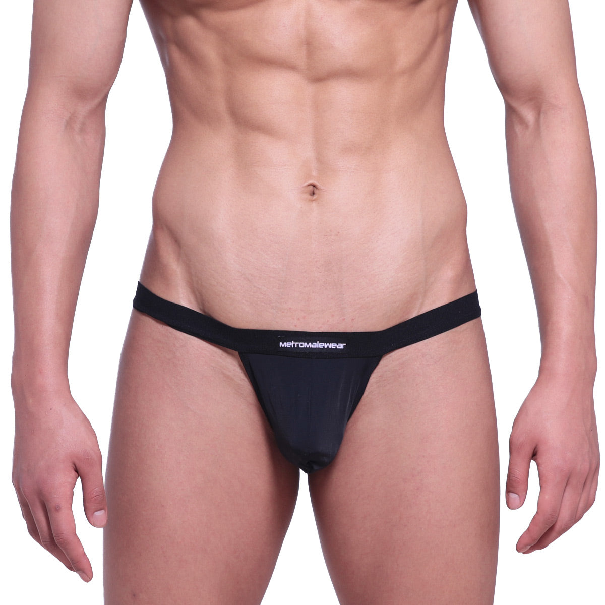 Black metromalewear big pouch thong 1402-20 with sleek minimalist design and supportive contour pouch