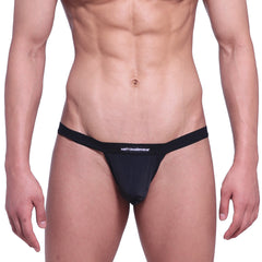 Black metromalewear big pouch thong 1402-20 with sleek minimalist design and supportive contour pouch