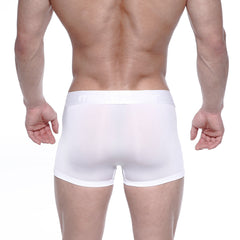 MetroMaleWear Max Bulge white boxer briefs with smooth form-fitting fabric and subtle waistband branding