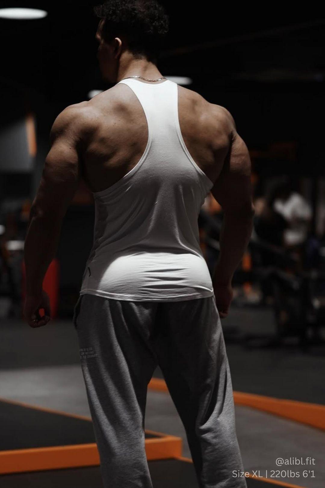 Jed North Herren Classic Bodybuilding Racerback Stringer - Cremeweiß