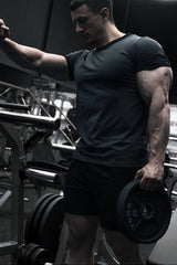 Jed North Herren Muscle-Fit Ringer-T-Shirt - Steingrau