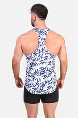 Jed North Herren Muscle Stringer mit Grafik - Weißes Graffiti