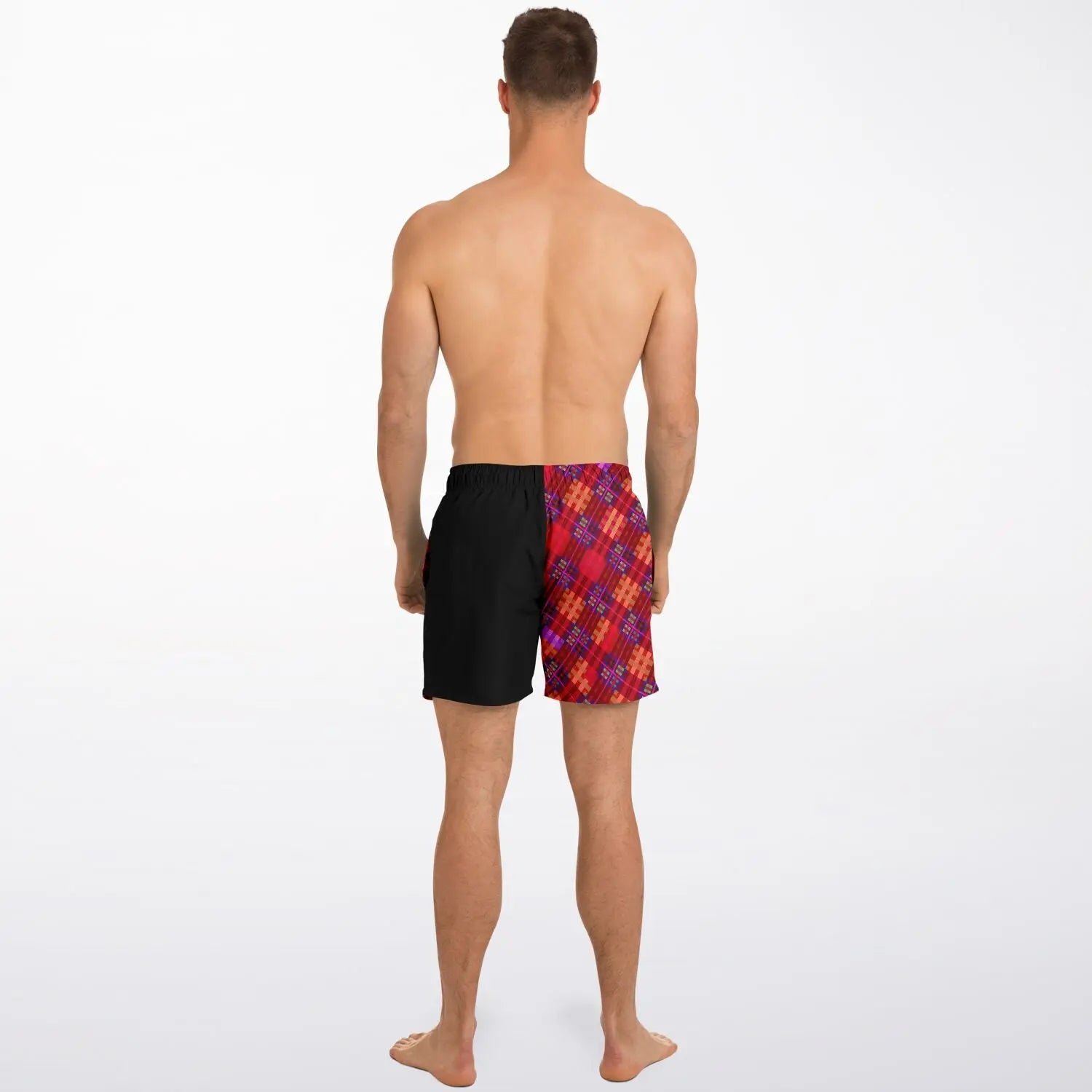 Maris Equi Badeshorts für Herren mit rotem Schottenkaro