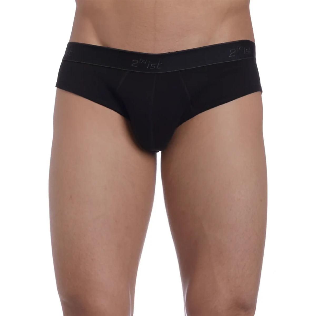 Black 2xist essential no show brief underwear with snug fit elastic waistband and 21st brand logo size xl