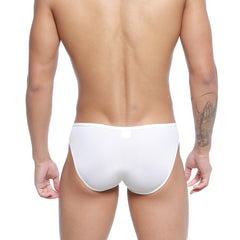 White briefs metro malewear arc bikini white 2206-01 with smooth form fitting design for comfortable wear