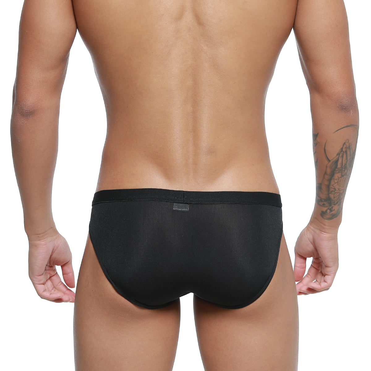Metro male wear expose brief black 2207-20 black briefs with smooth form-fitting fabric and solid waistband