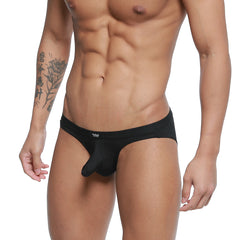 MetroMaleWear expose brief black 2207-20 men’s briefs with supportive contoured design and white logo on waistband