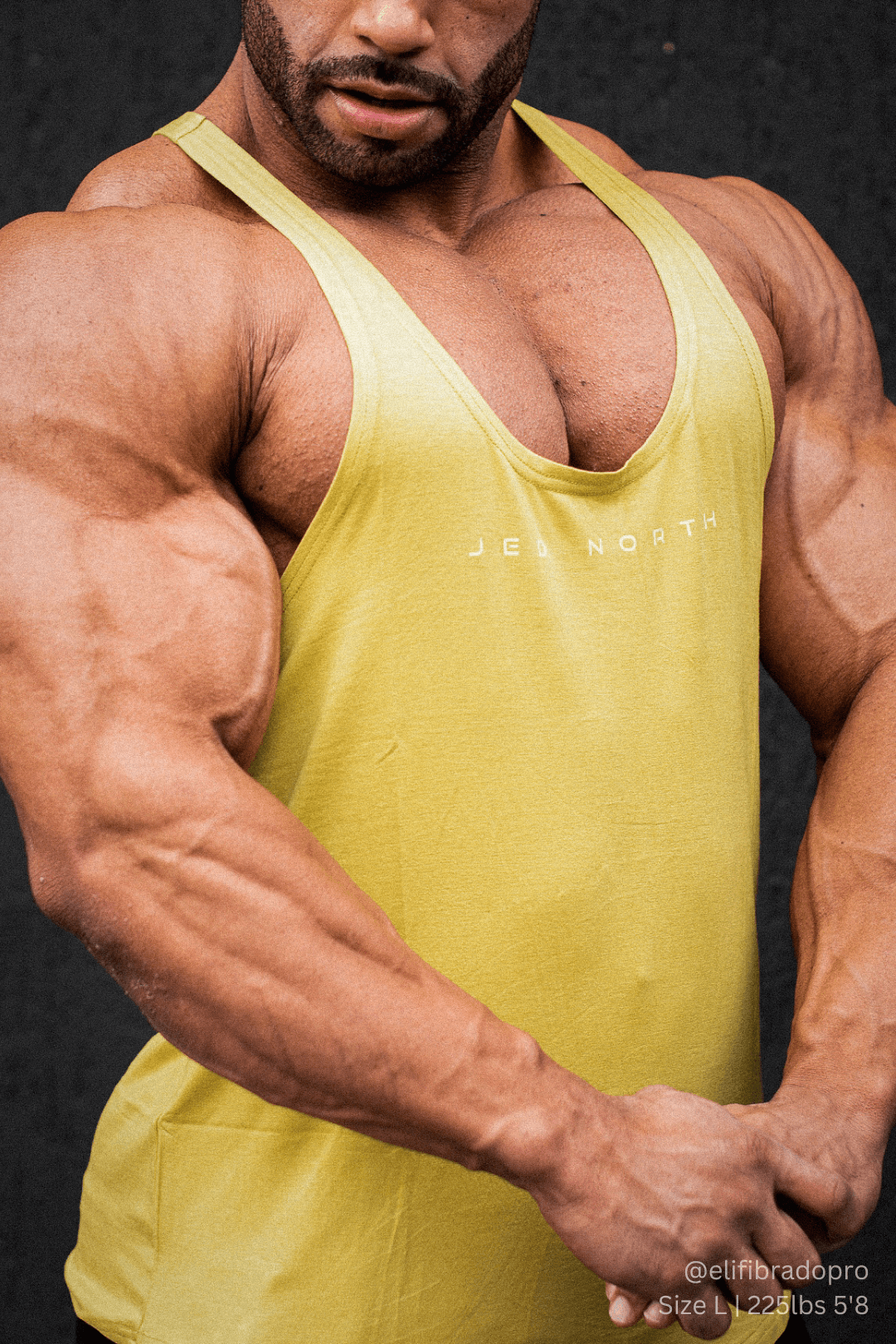 Jed North Herren Classic Bodybuilding Racerback Stringer - Senfgelb