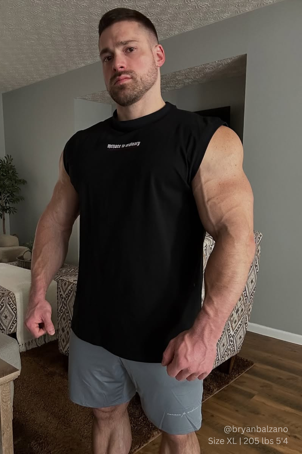 Jed North Herren ärmelloses Muskel-Shirt - Schwarz