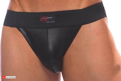 Go Softwear 2509 Men's Noir Pleather Jockstrap - Black