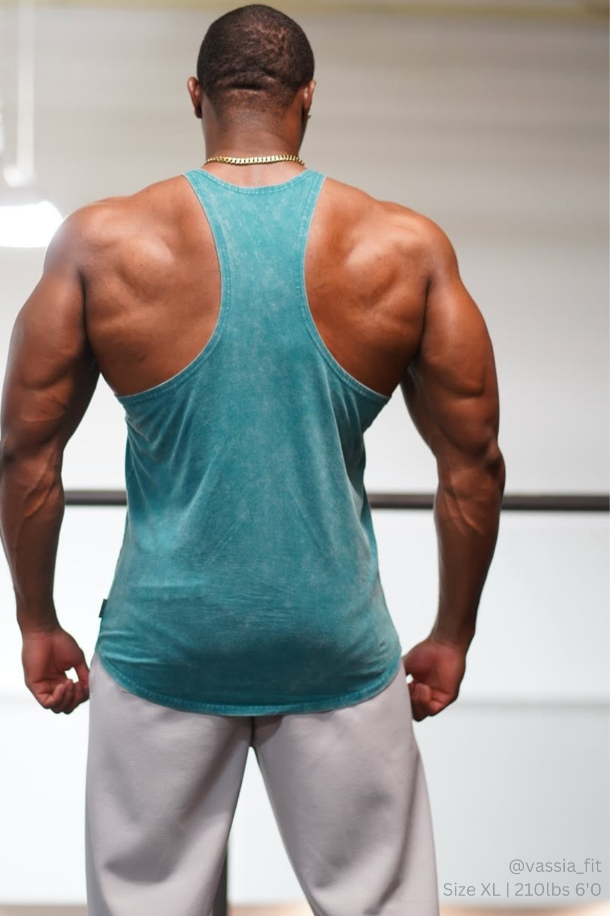 Jed North Herren Retro Washed Bodybuilding Stringer - Tiefsee