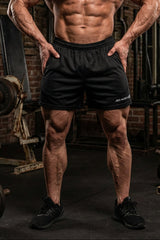 Jed North Men's Athletic Mesh Shorts - Black