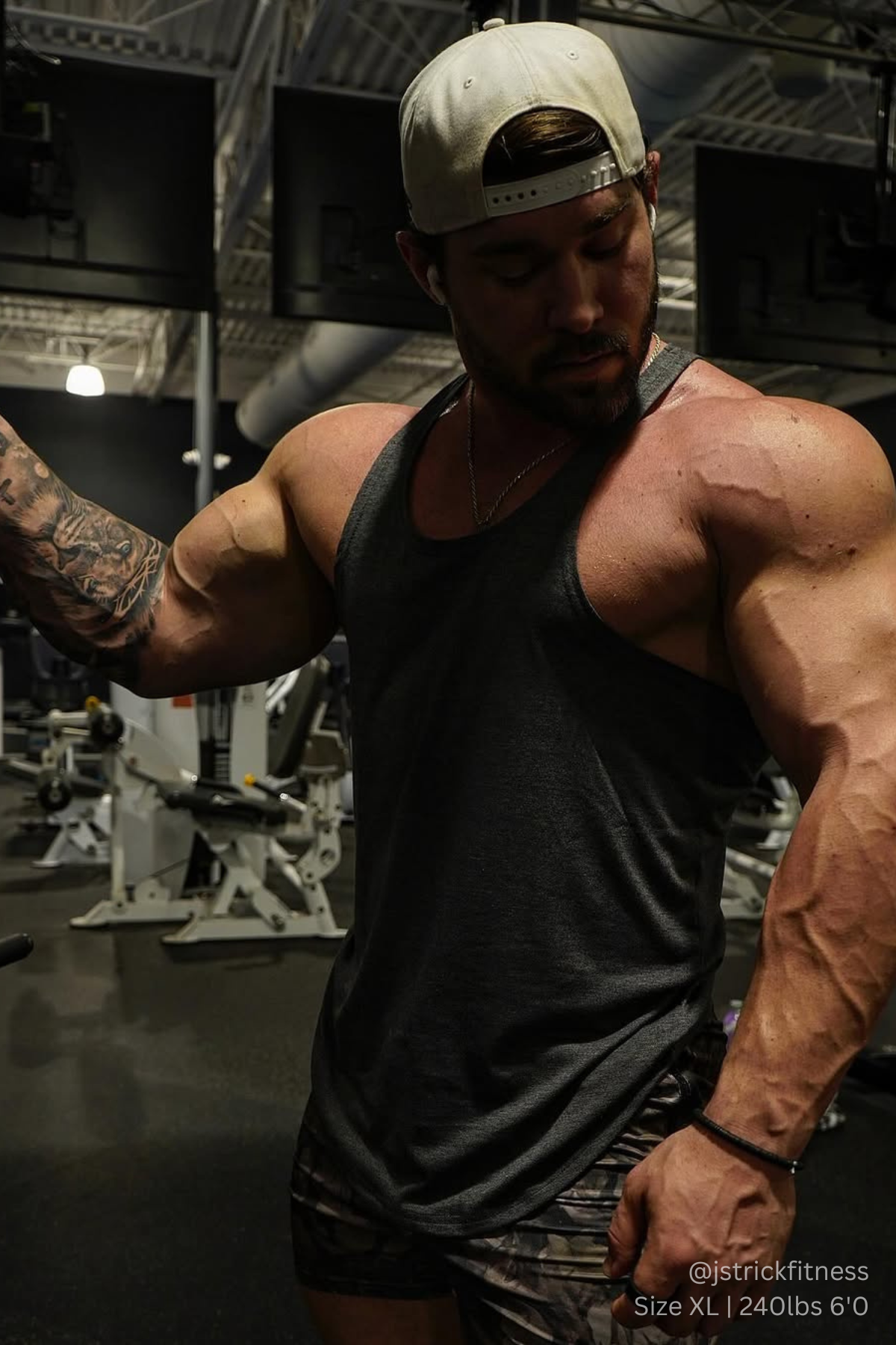 Jed North Herren Classic Bodybuilding Racerback Stringer - Heather Grau