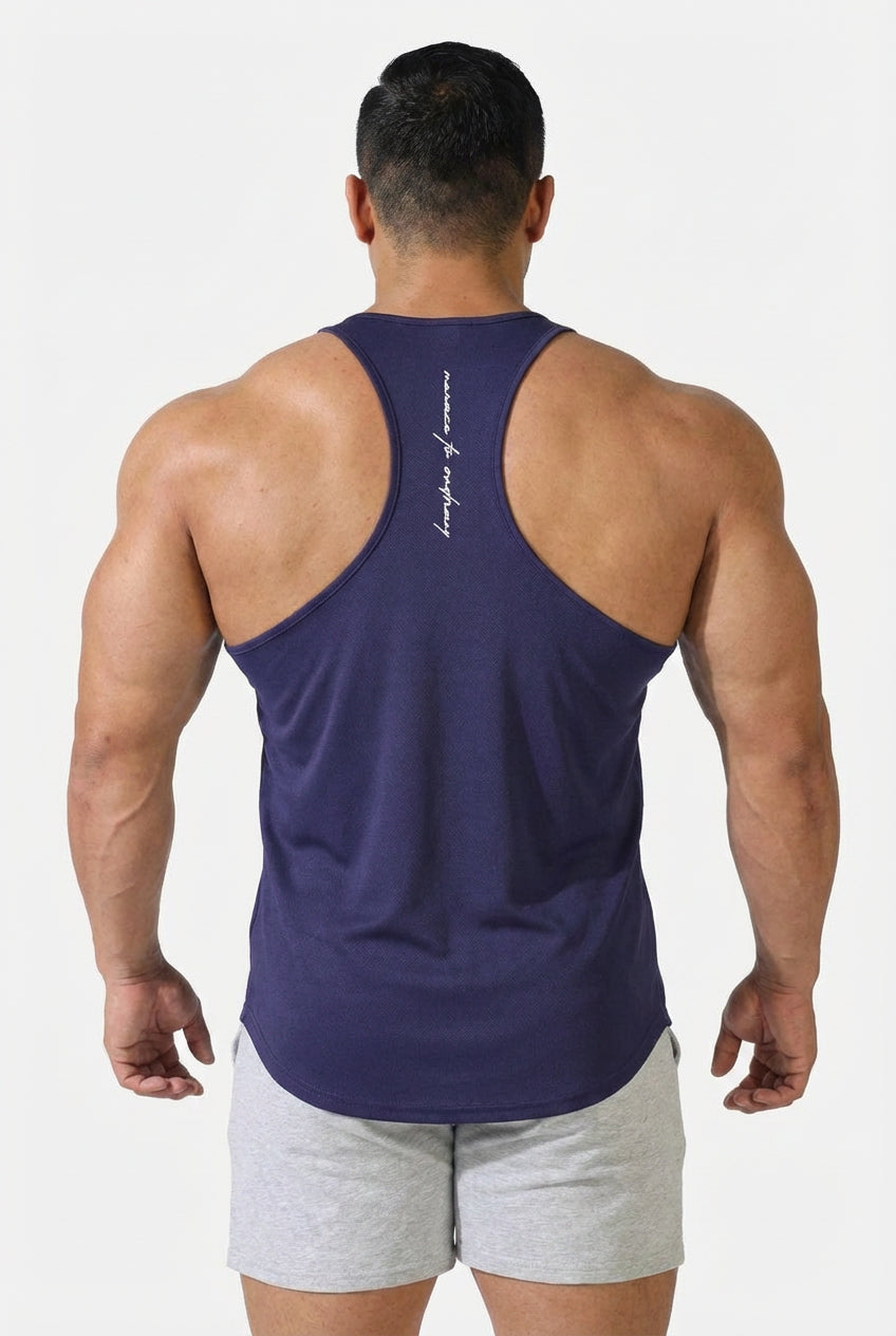 Débardeur de musculation à séchage rapide pour homme Jed North - Bleu marine minuit