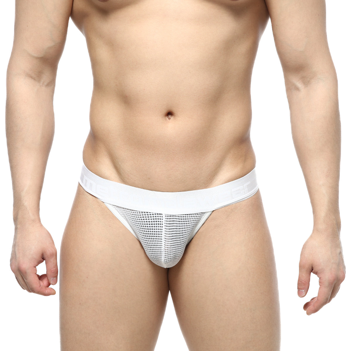 MetroMaleWear Grid Mesh Thong White 2912-34