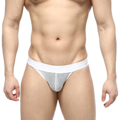 MetroMaleWear Grid Mesh Thong White 2912-34