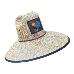 CA-RIO-CA Rooster Patch Lifeguard Straw Hat